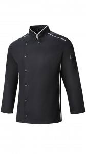 62604 Китель поварской black (черный) RICON  Повар  размер 46 (S)