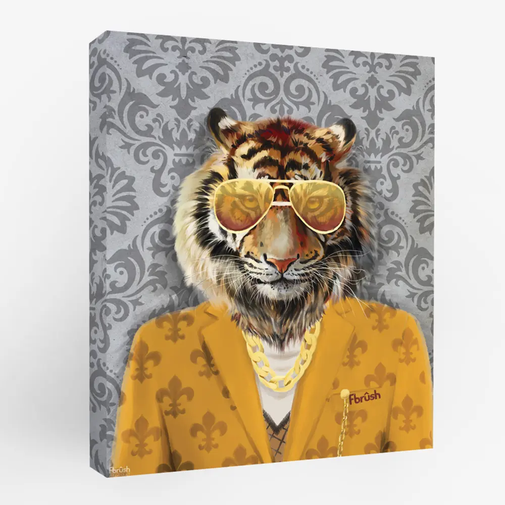 Картина на холсте "Полосатый артист" 40x50 см 82887139 STLM-2047240 FBRUSH  - Вид №1