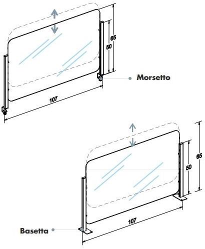 STUDIO T Перегородка стола из метакрилата с ножками Inuno sun-id-1495234 - Вид №3
