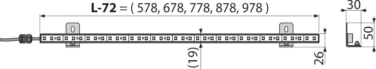 ALCA LIGHT – Подсветка APZ5 Spa, голубой ALCAPLAST AEZ121 - Вид №1
