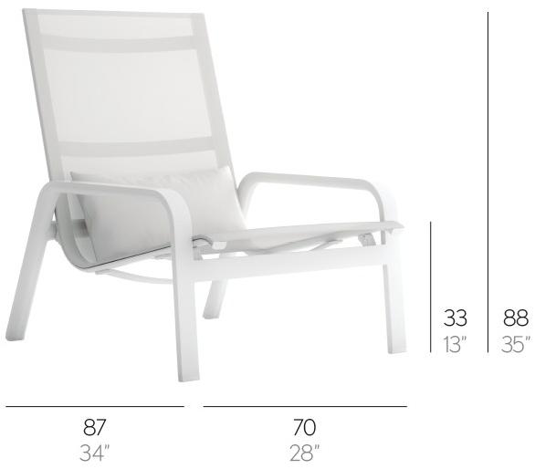 GANDIABLASCO Садовое кресло из batyline® с подлокотниками с высокой спинкой Stack sun-id-1387505 - Вид №5