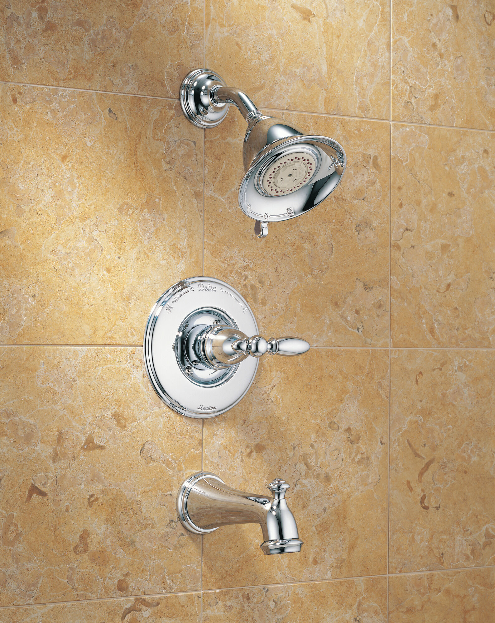 T14455-CBLHP Ванна и облицовка для душа Monitor® серии 14 - Без ручки Delta Faucet Victorian Хром и полированная латунь - Вид №2