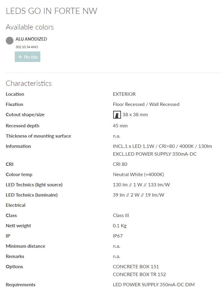 Открытый алюминиевый светодиодный маркер Deltalight Leds ARCH-00076957 - Вид №4