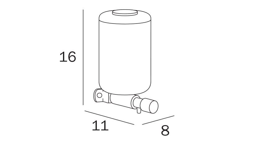 Металлический настенный дозатор мыла INDA® HOTELLERIE ARCH-00090838 - Вид №2
