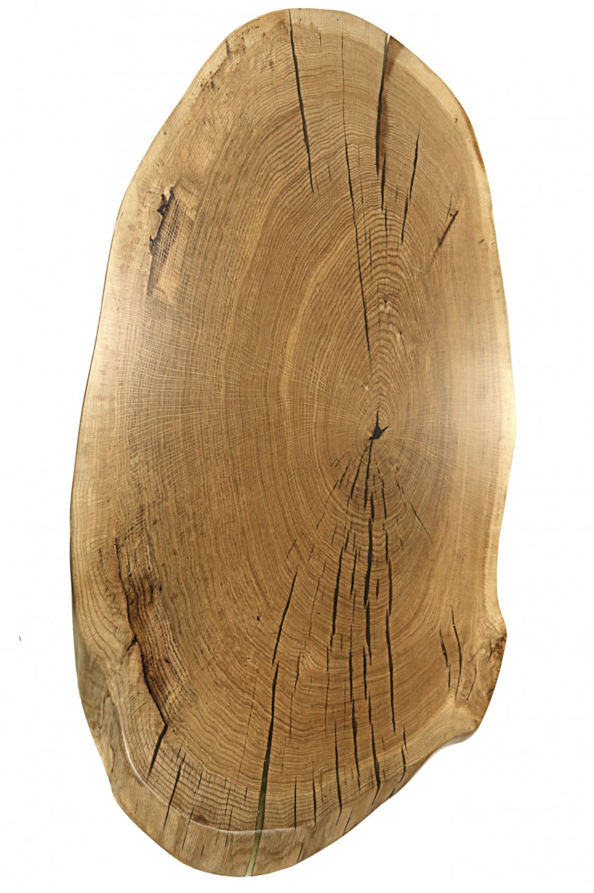 Журнальный столик дизайнерский овальный 120 см дуб Imperror PUSHA PUSHA 062913 Бежевый  - Вид №3