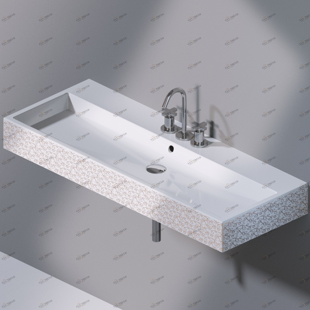 L279T1R3V4.400G Подвесная раковина настенная прямоугольная A. e T. Italia Tank белая AeT ITALIA