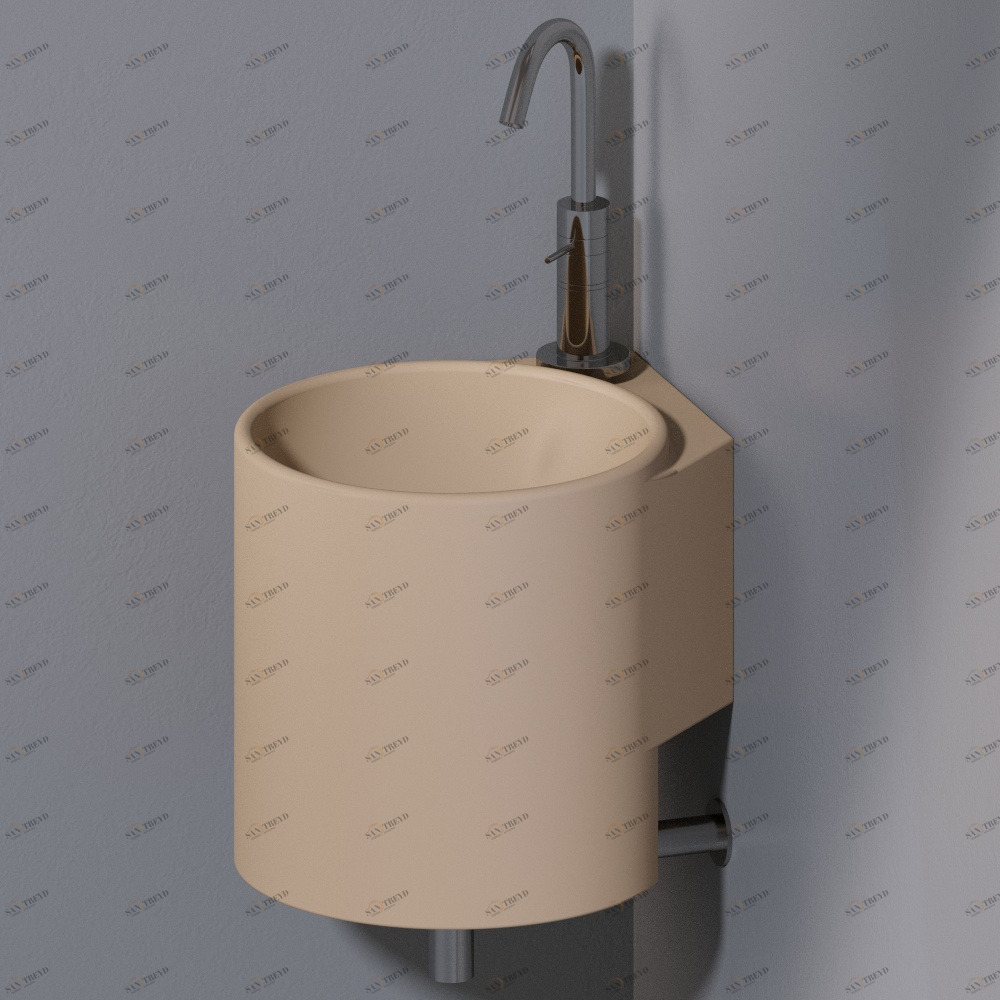 L315T0R1V1.131 Подвесная раковина настенная круглая A. e T. Italia IDEA бежевая AeT ITALIA