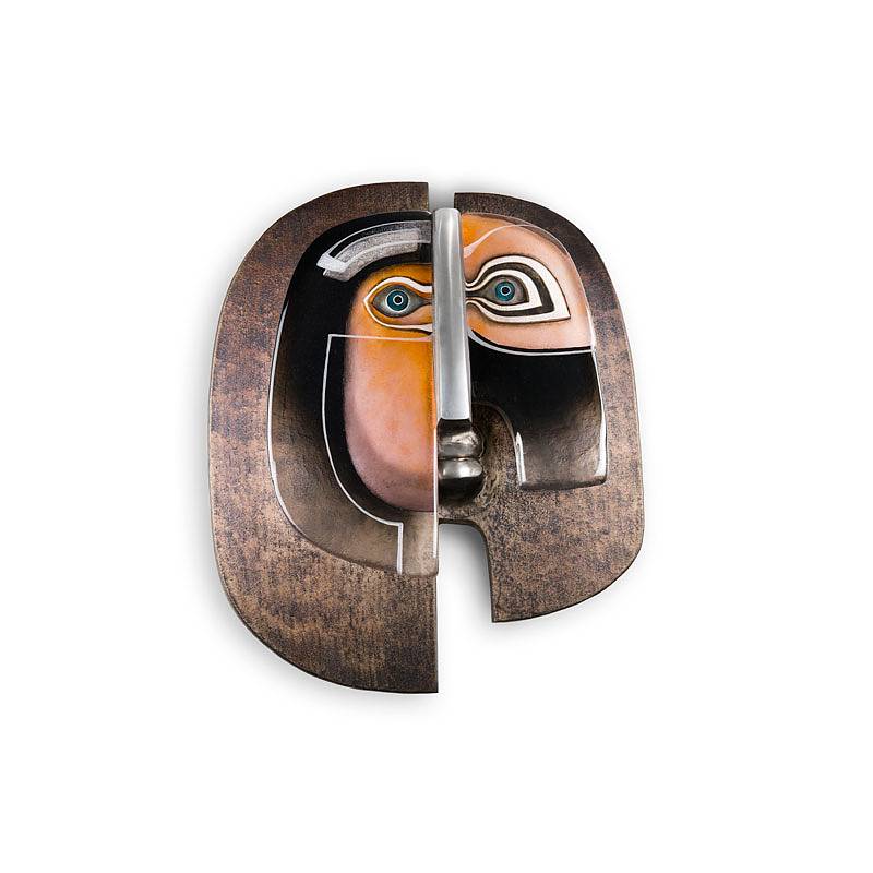 68180 Панно "Лицо", жёлтое/чёрное, 540/630 мм Maleras 