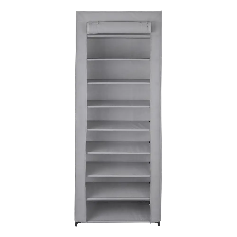 Стеллаж для обуви Spaceo 160x60x35 см 9 полок металл/нетканый материал цвет гранит 82762253 STLM-2153689  - Вид №1