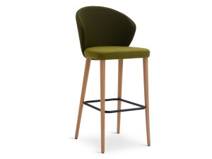 Высокий стул с тканевой подкладкой со спинкой
