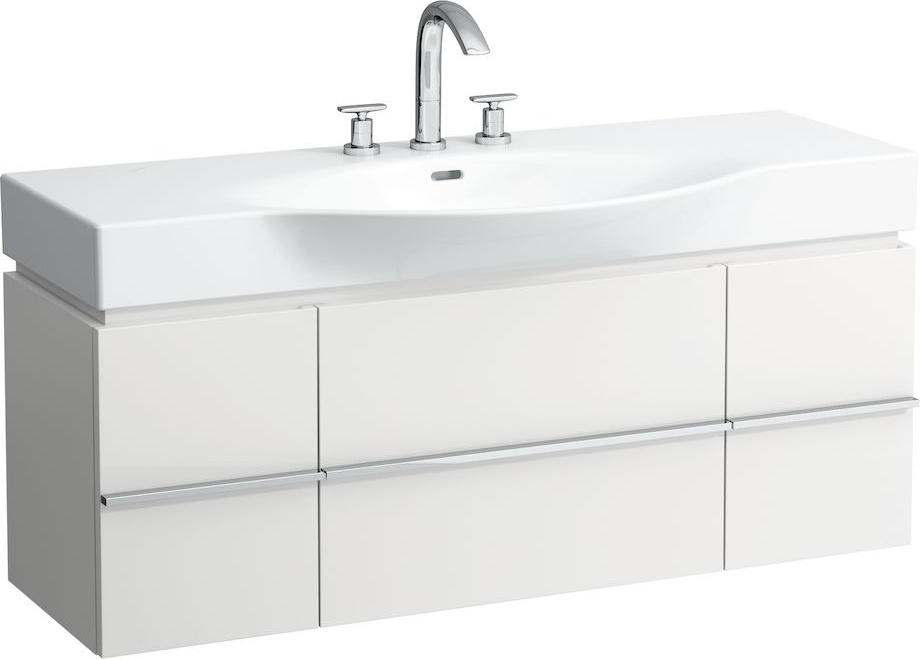 H4013020755481 Шкафчик под раковину, для раковин 811704, 812704, 2 выдвижных ящика с 2 дверцами, 2 стеклянные полки LAUFEN PRO