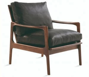 Ph Collection Кресло из ткани под кожу с подлокотниками