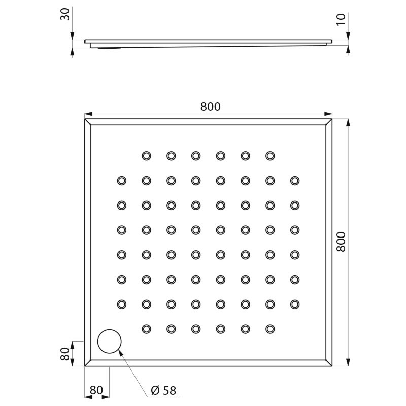 150500 Душевой поддон для инвалидов встраиваемый DELABIE  - Вид №1