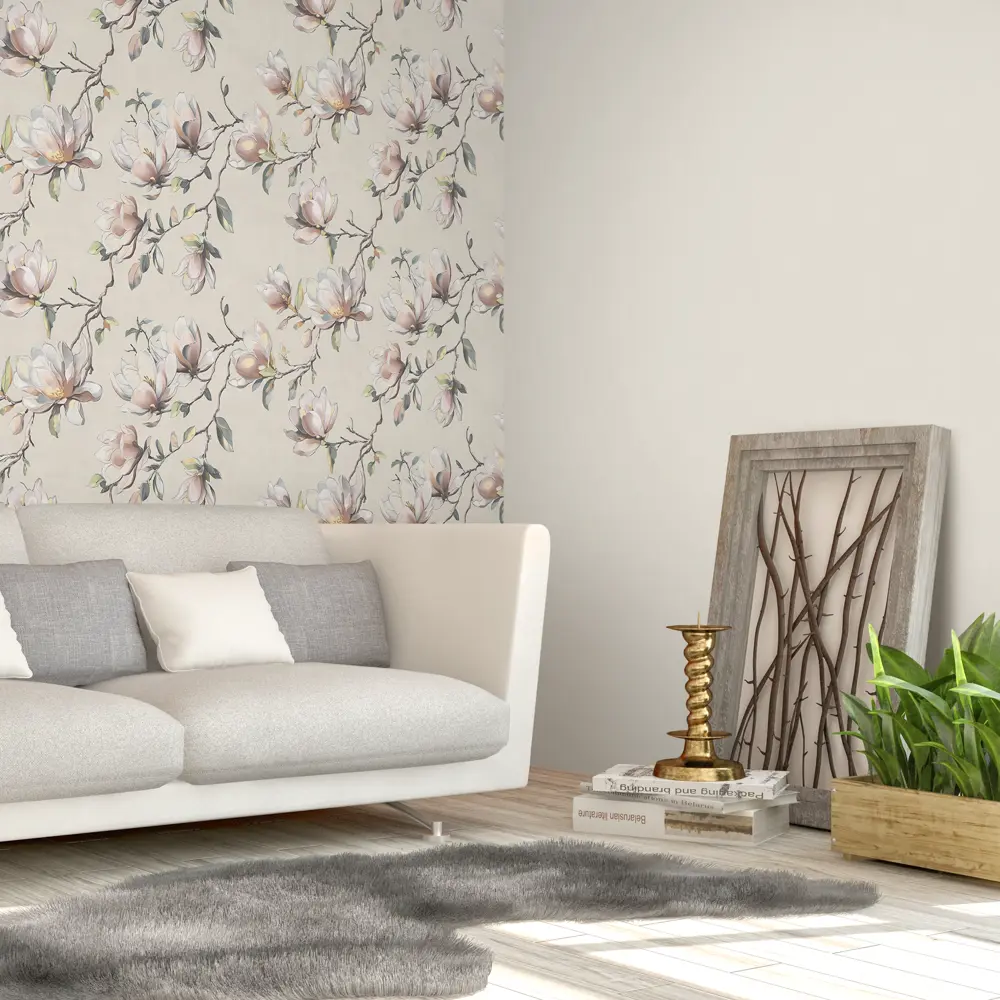 Обои флизелиновые Victoria Stenova Magnolia розовые 1.06 м VS585108 89441267 STLM-2101284 - Вид №5