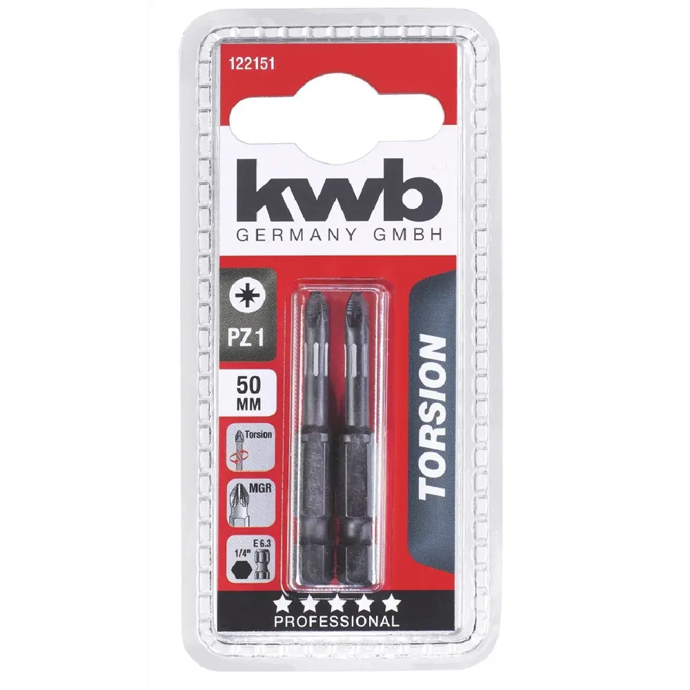 Бита KWB 122151 PZ1x50 мм, 2 шт. 89034384 STLM-2053727 Santreyd  - Вид №1