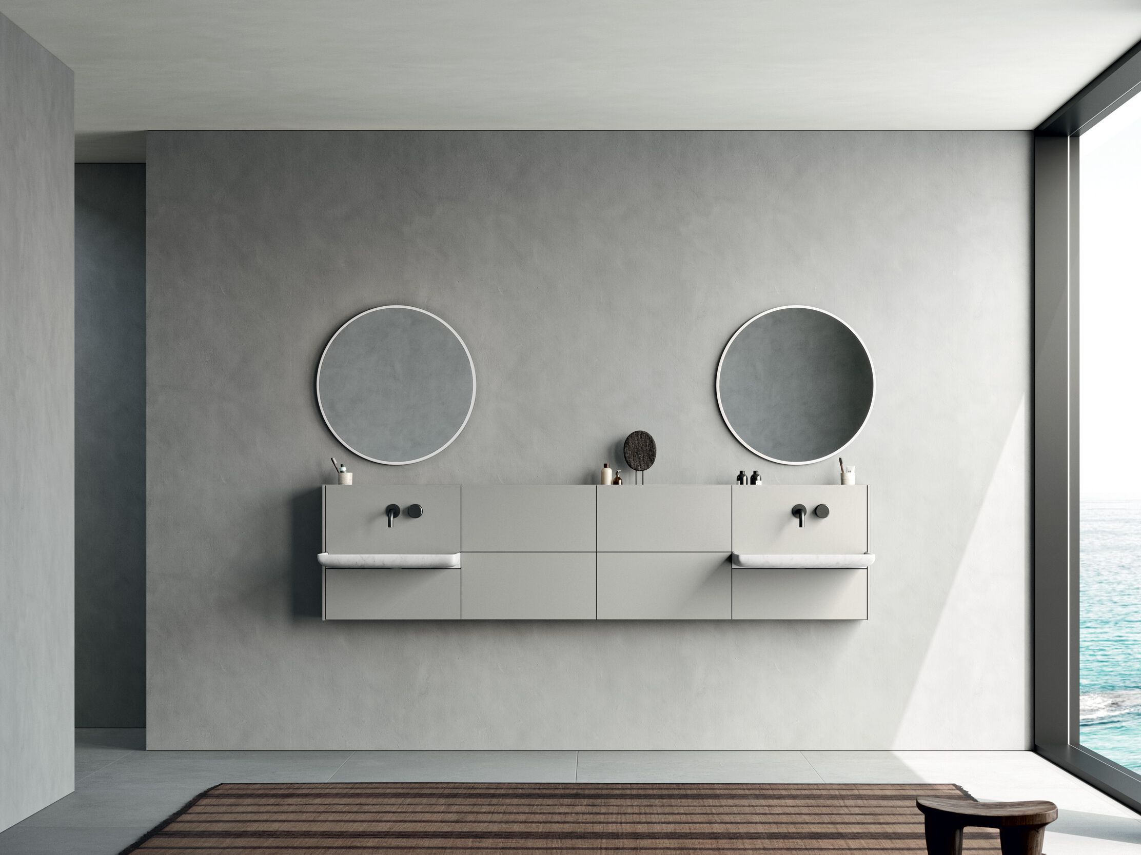 Подвесной туалетный столик с зеркалом Rexa Vision ARCH-00051606