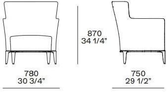 Poliform Кресло из ткани с подлокотниками Gentleman sun-id-1379774 - Вид №13