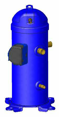 Danfoss H серия — Герметичные спиральные компрессоры, R410A HRH049U4LP6,компрессор спиральный 121L1366  - Вид №11