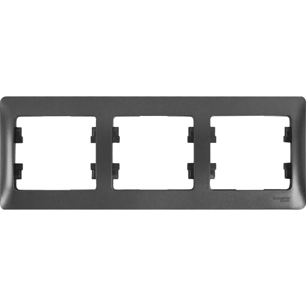 Рамка тройная Schneider Electric Glossa графит для розеток и выключателей 84693674 STLM-0053769
