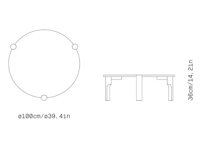 Круглый деревянный журнальный столик Omelette Editions Domus ARCH-00053734 - Вид №11
