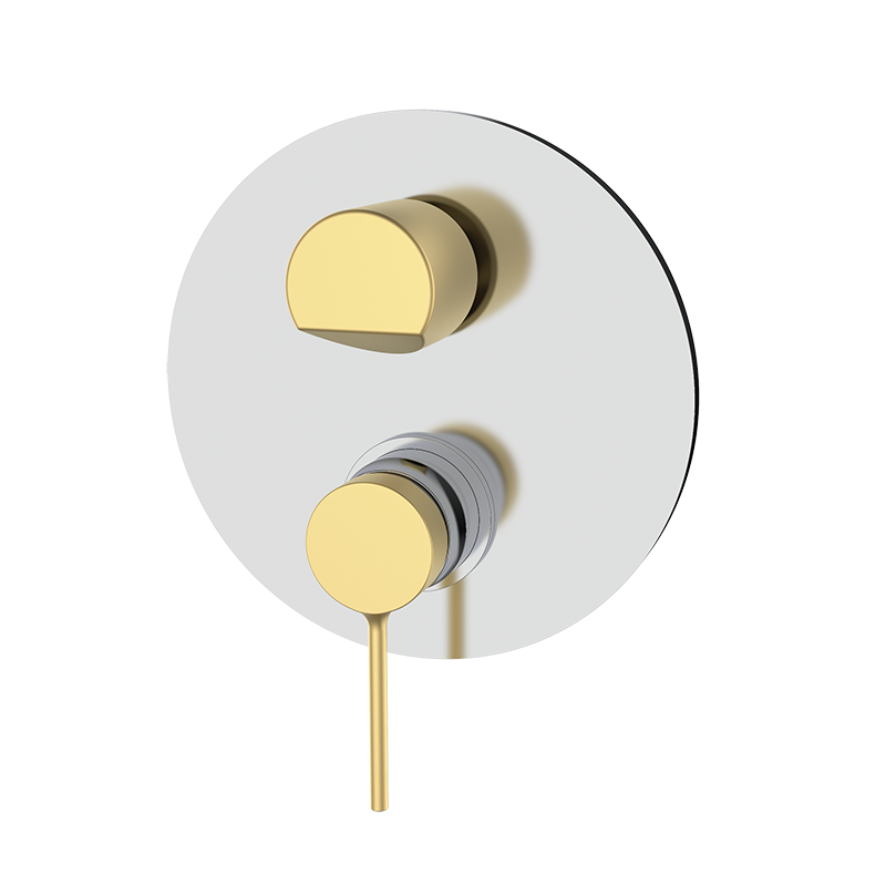 47135407 PREMIUM Хром Встроенный смеситель с переключателем Хромированное Золото GRB MIXERS 