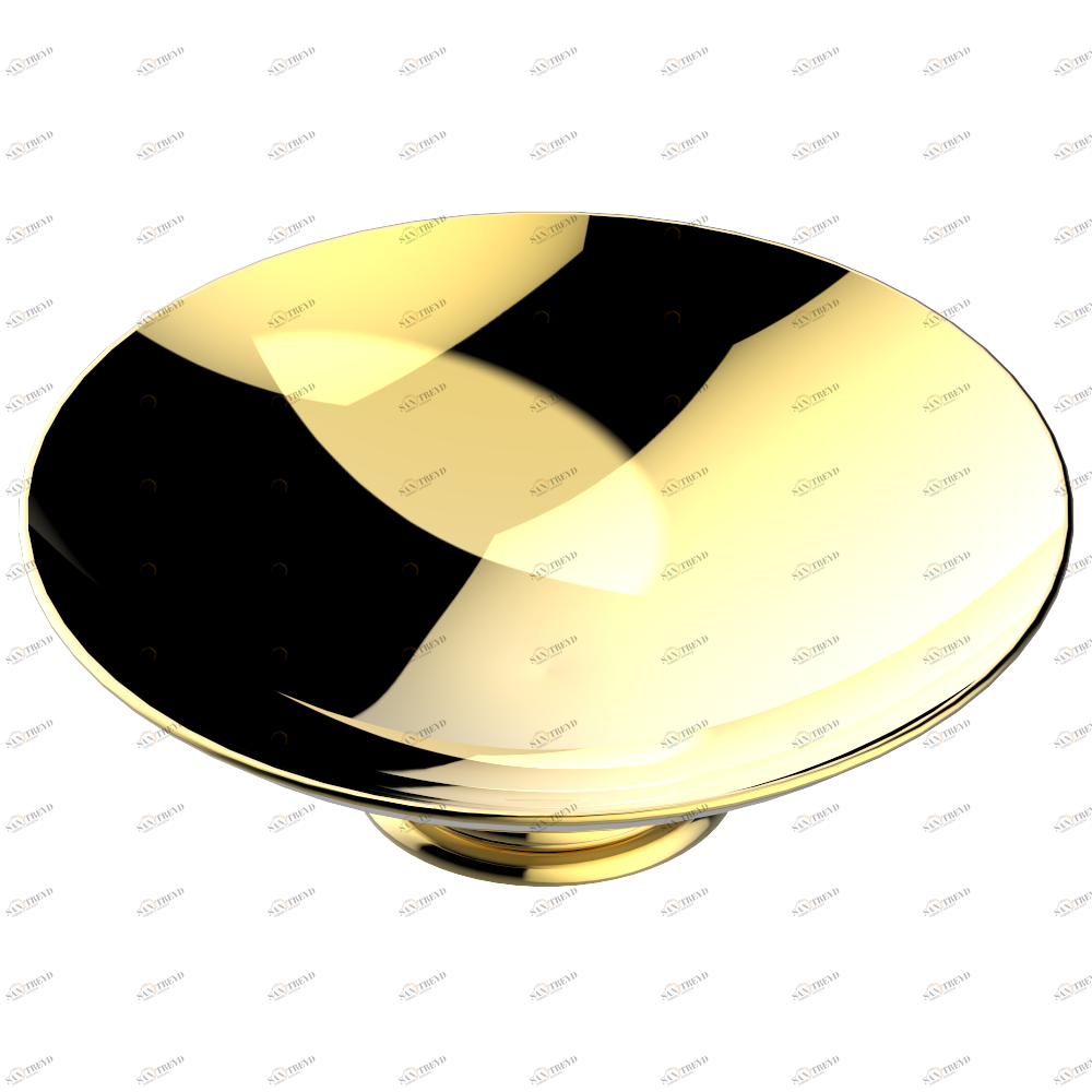 A7A-544GM Мыльница на подставке, диаметр : 150 мм Thg-paris Ithaque с золотым декором Покрытие PVD золотистый цвет A7A-544GM CAT.F