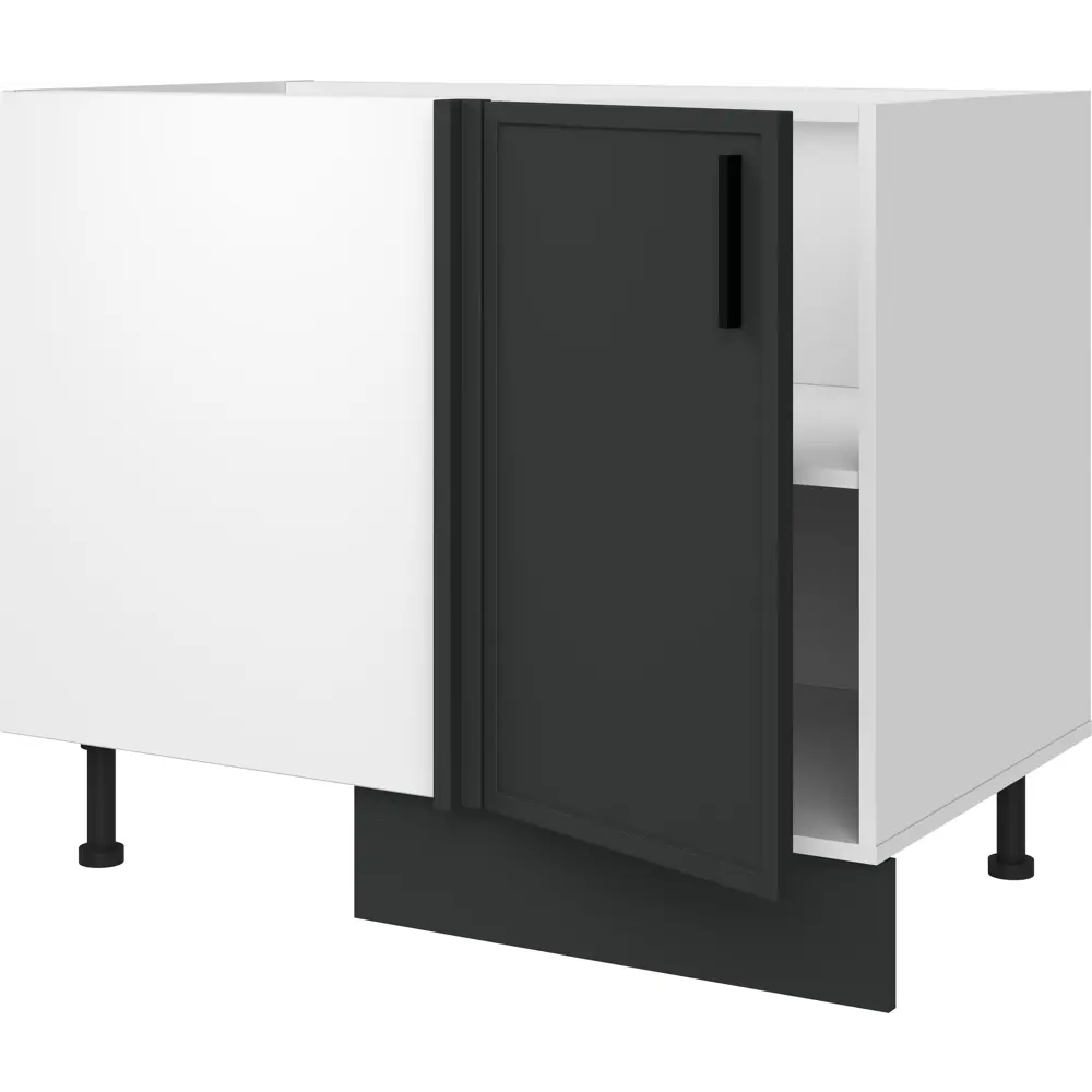 DELINIA Угловой кухонный шкаф Неро 100х82.5х58 см графит 86586491 STLM-0070504 - Вид №2