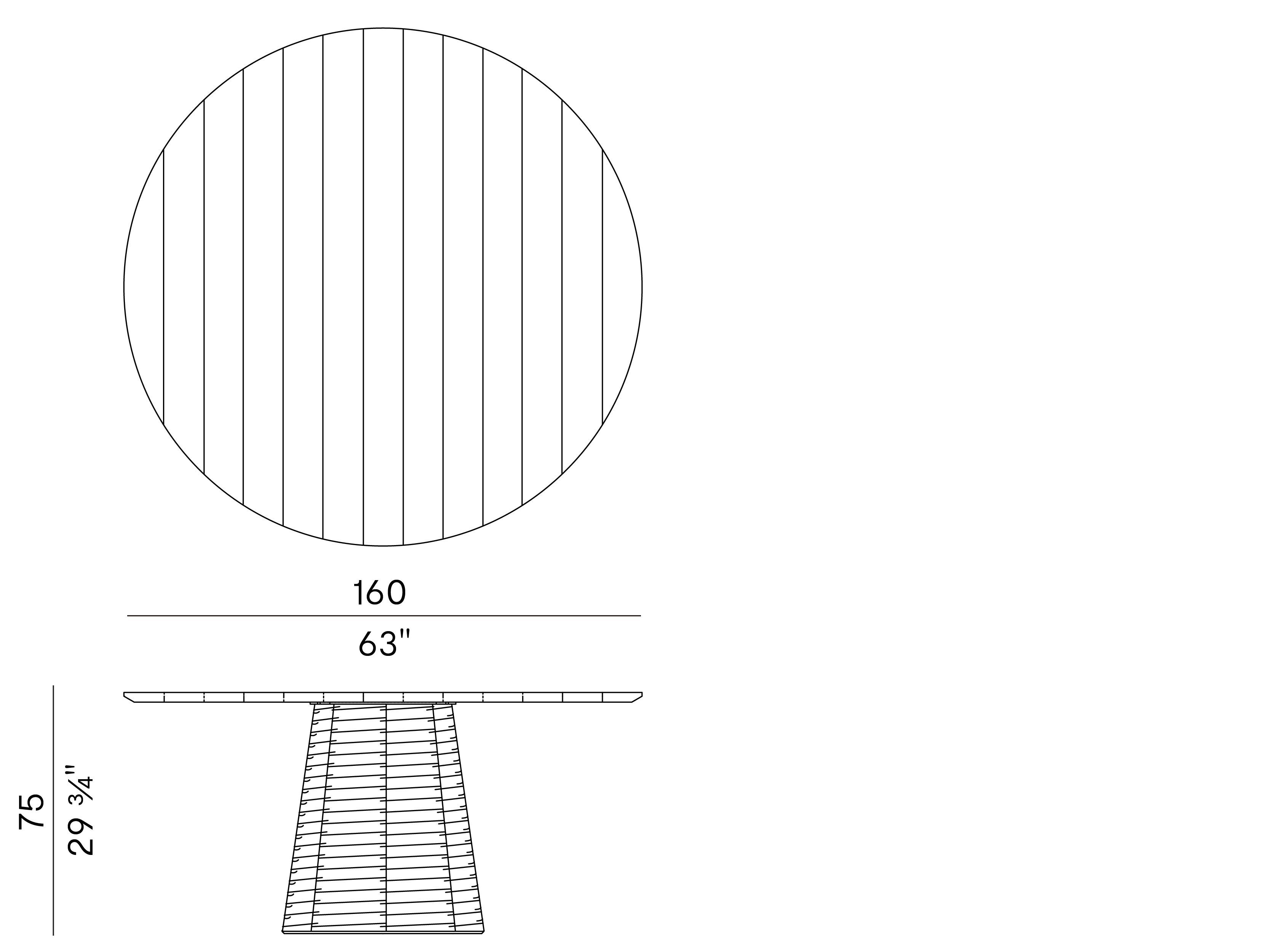 Садовый стол из ясеня с веревочной подкладкой Potocco Sophie ARCH-00089392 - Вид №1