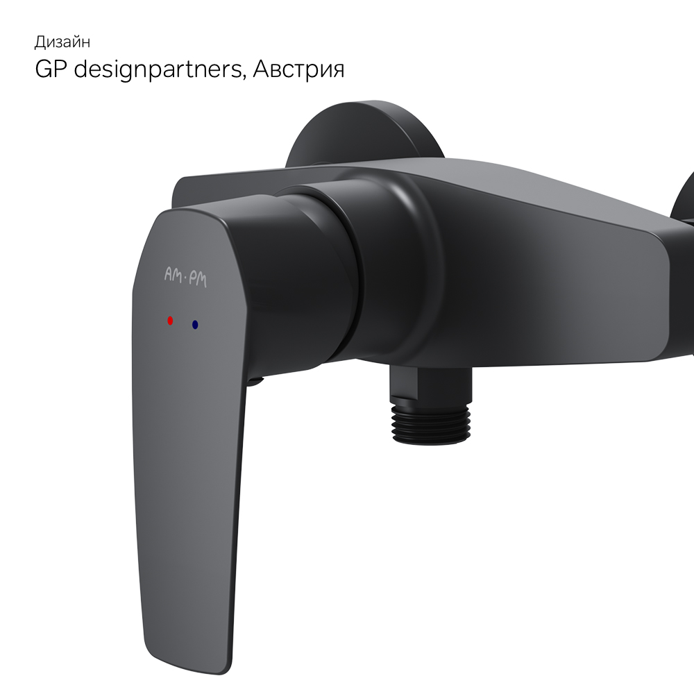 F90A20022 смеситель для душа черный шт. AM.PM Gem - Вид №7