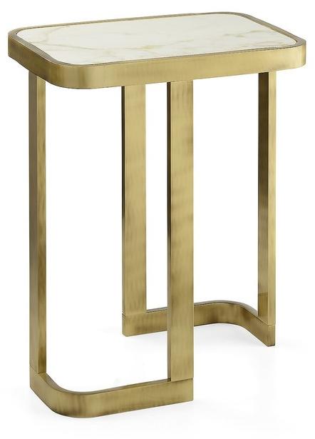 MARIONI Низкий прямоугольный журнальный столик из мрамора Jean 02732a/m - 02732/c - Вид №3