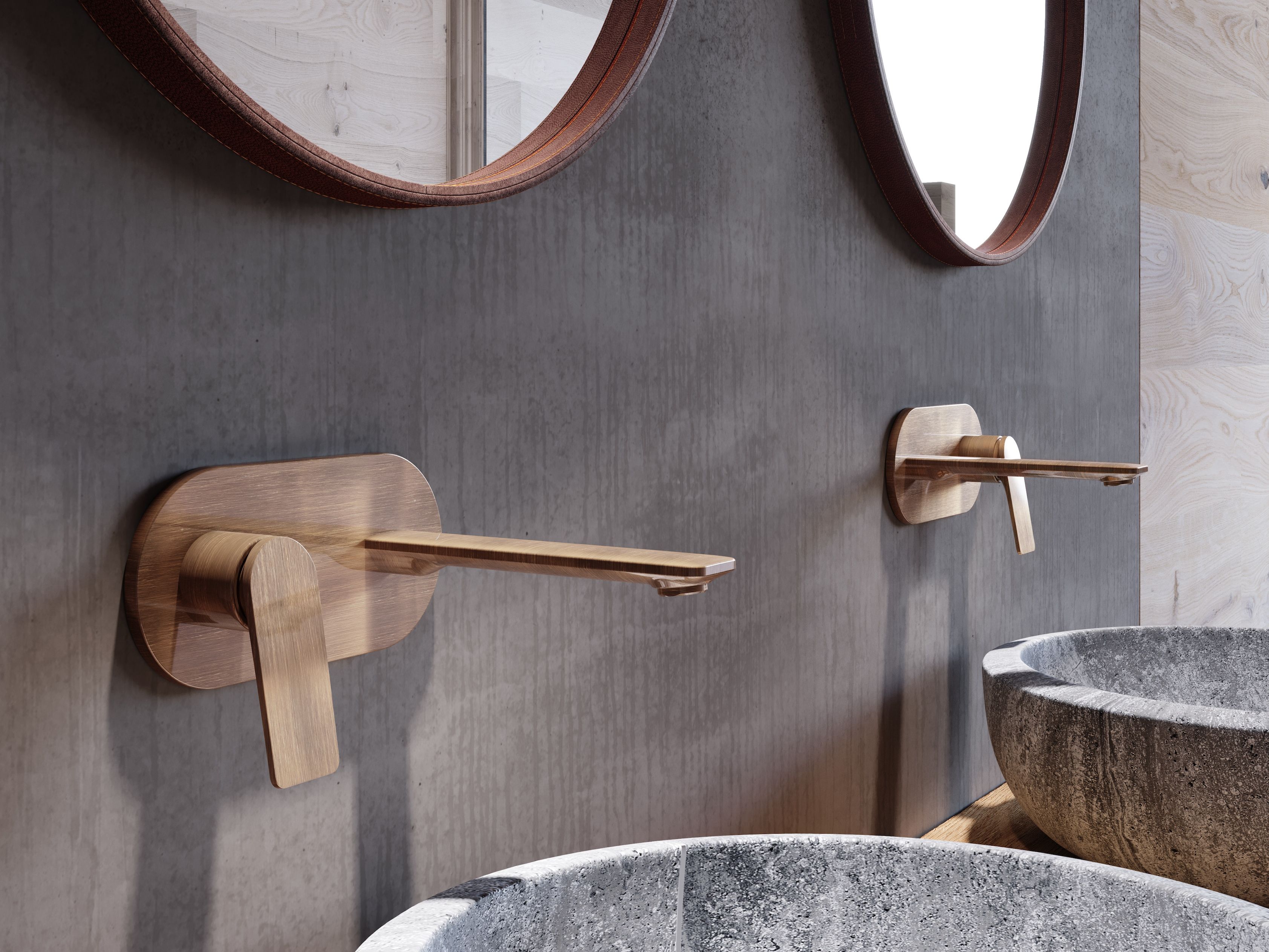 Однорычажный настенный смеситель для раковины с пластиной JAQUAR Laguna ARCH-00068396