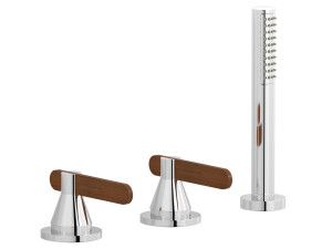 Смеситель для ванны с 3 отверстиями и ручным душем