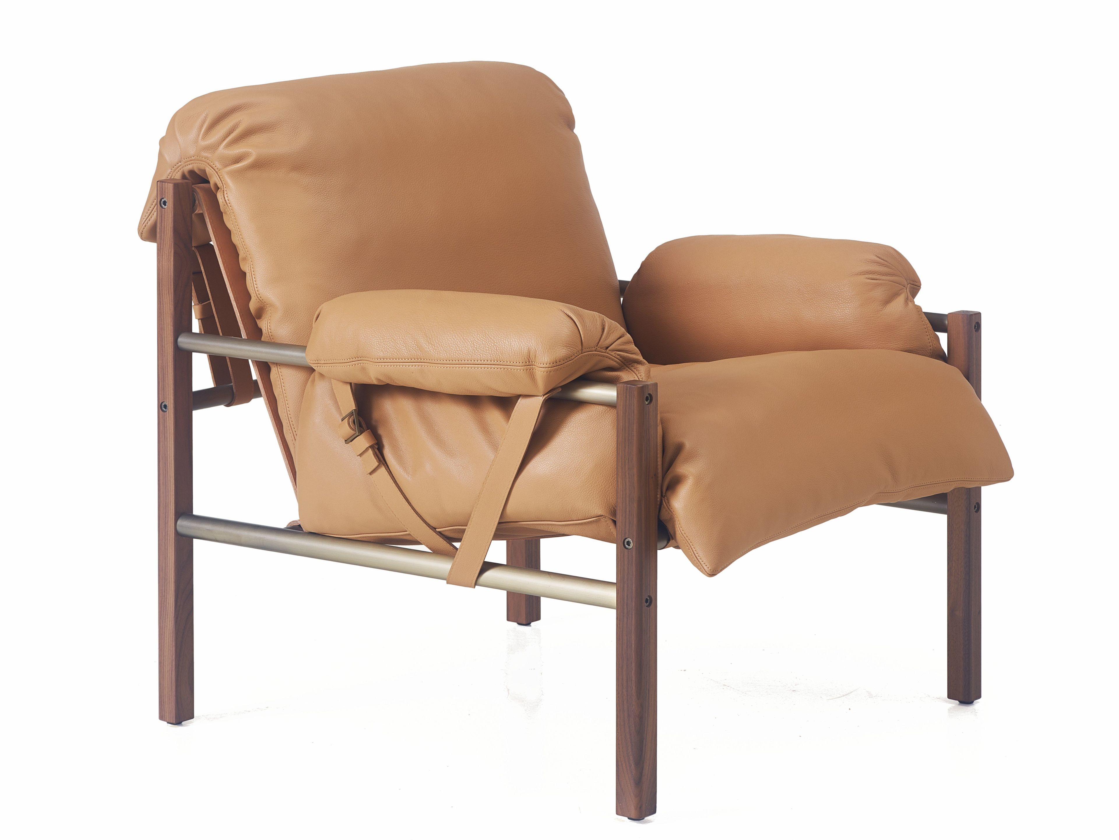 Кожаное клубное кресло с подлокотниками BassamFellows Слинг ARCH-00103401 - Вид №8