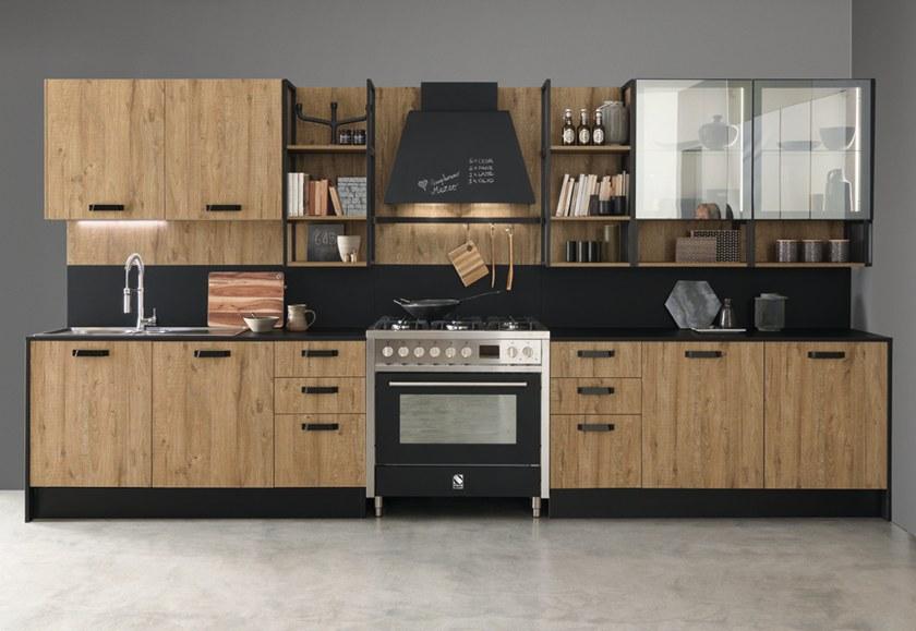 Febal Casa Линейная кухня из fenix-ntm® sun-id-1482484 - Вид №7