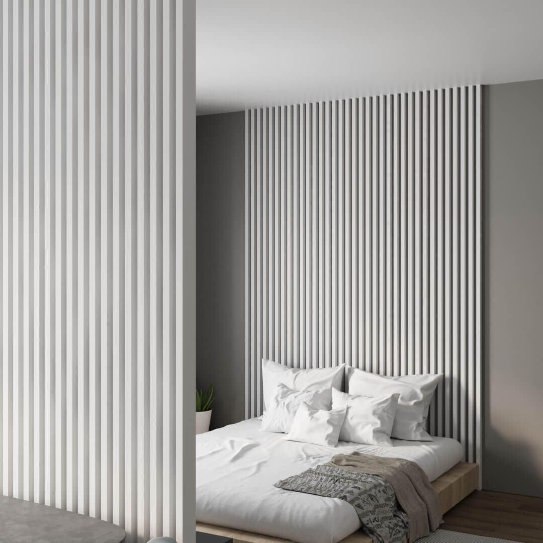 Интерьерная рейка МДФ STELLA Ривьера Белый 40*30*2700 (уп.4 шт.) Standart STSR-856 - Вид №6