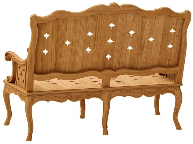 ASTELLO 2-местный диван из тикового дерева Fleur de lys sun-id-1477444 - Вид №9