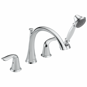 T4738-PT Римская ванна с ручным душем Delta Faucet Lahara Выдержанный оловянный