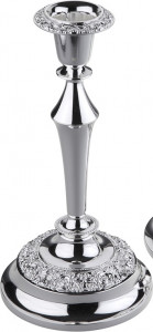 10611719 Queen Anne Набор подсвечников для тонкой свечи Queen Anne "Роза" 2шт, 21см, сталь, посеребрение Сталь нержавеющая с посеребрением