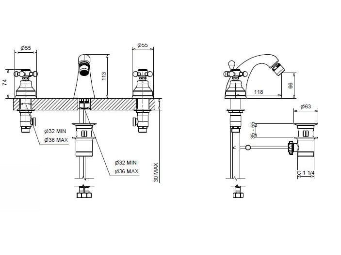 Смеситель для биде из хромированной латуни Bugnatese Lady ARCH-00068161 - Вид №2