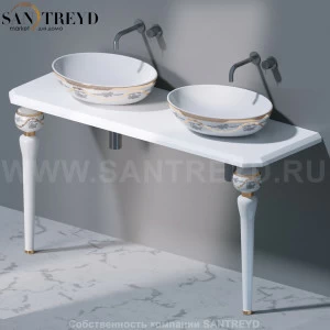 AeT ITALIA Deco Консольный столик с индивидуальными белыми ножками C275.468G