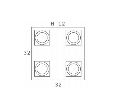 Металлический квадратный регулируемый светодиодный прожектор Olé Lighting PRACTYK ARCH-00125371 - Вид №2