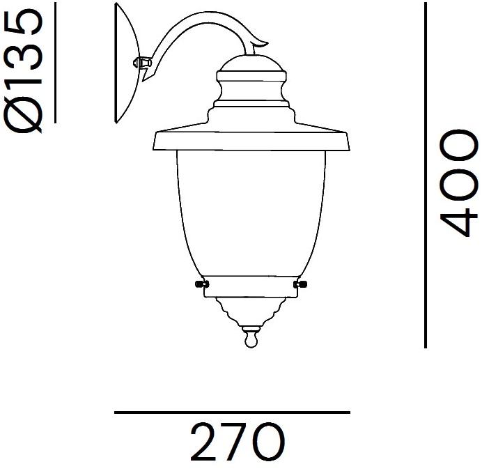 Il Fanale Настенный светильник для улицы из металла Venezia 248.09.orb - Вид №1