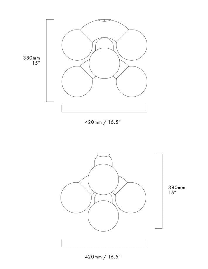 Светодиодный потолочный светильник из стали и стекла A-N-D Vine ARCH-00090354 - Вид №4