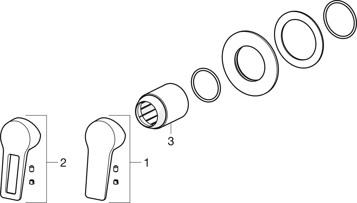 Oras 3884 Панель смесителя для душа 3884 Twista Хром  - Вид №3
