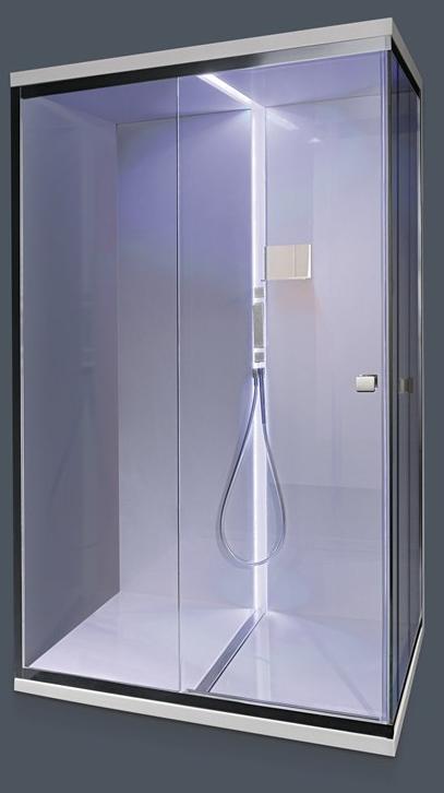 Gruppo Treesse Прямоугольная душевая кабина из стекла с поддоном Sistema doccia sun-id-1354076 - Вид №7