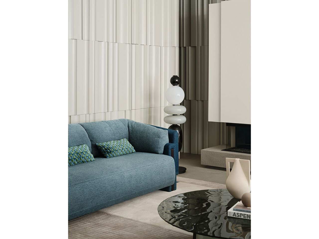 Кожаный или тканевый диван с деталями из орехового дерева Turri Веста ARCH-00087890 - Вид №3