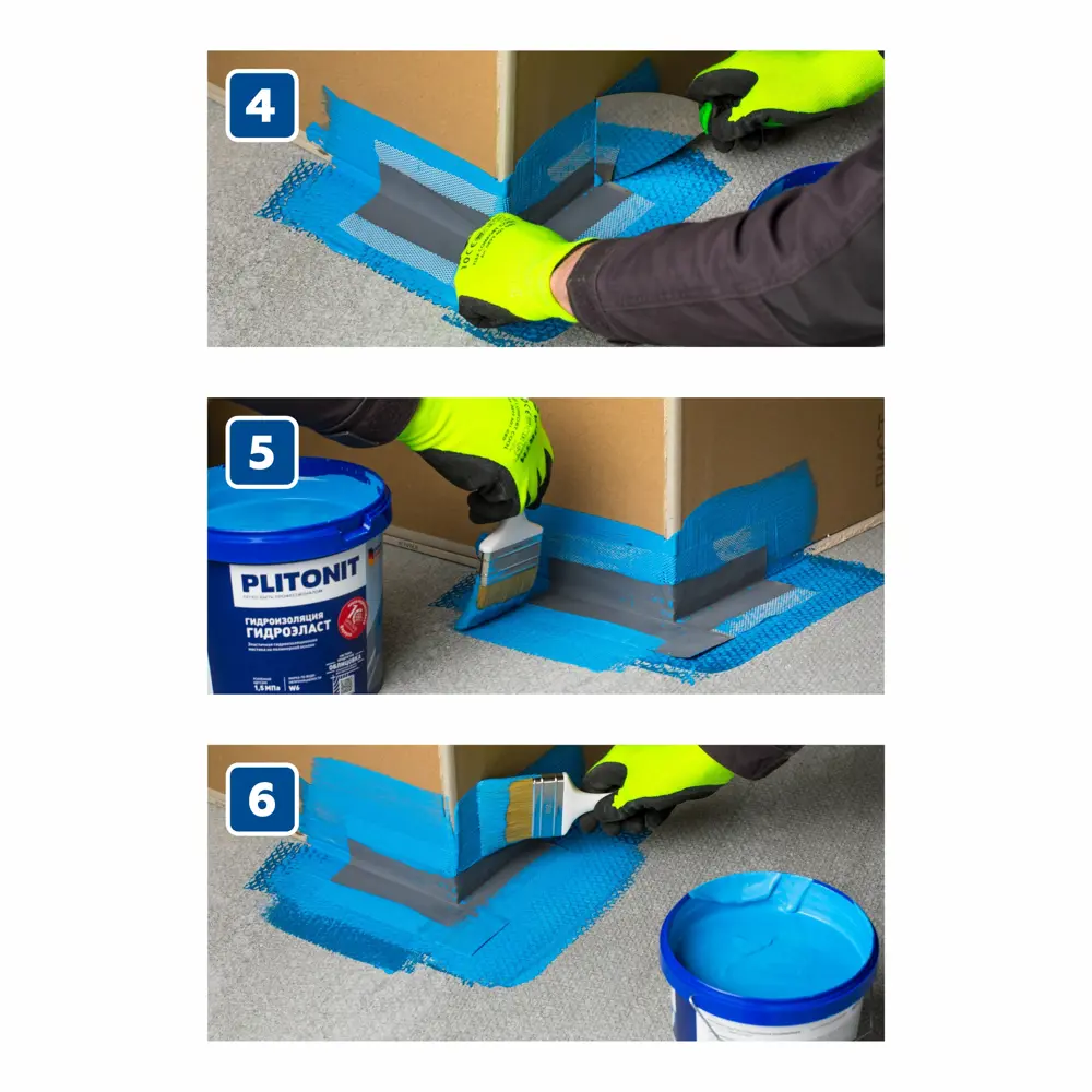 Гидроизоляционный угол внешний 270° ширина 120 мм Plitonit ГидроЛента STLM-2094037 - Вид №4