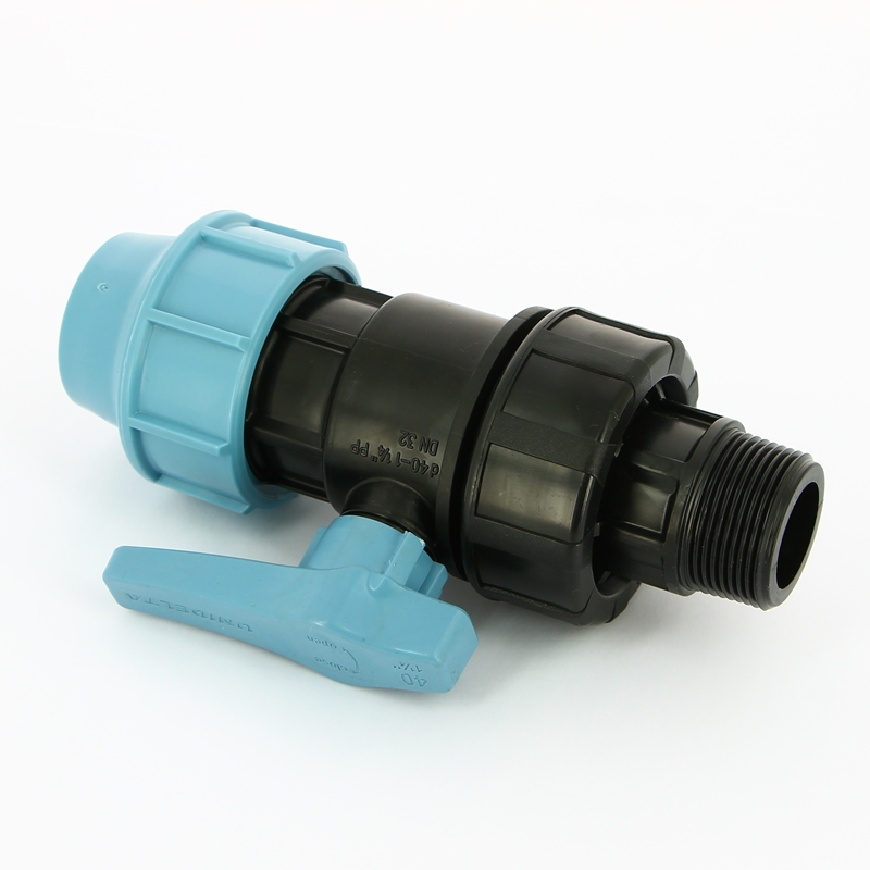 Кран обжим-Н Unidelta 40 х 1"1/4 для труб ПНД полипропилен PP-B 1072040005001 - Вид №3