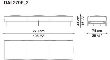 B&B Italia 3-х местный тканевый диван с шезлонгом Dock sun-id-1355318 - Вид №178