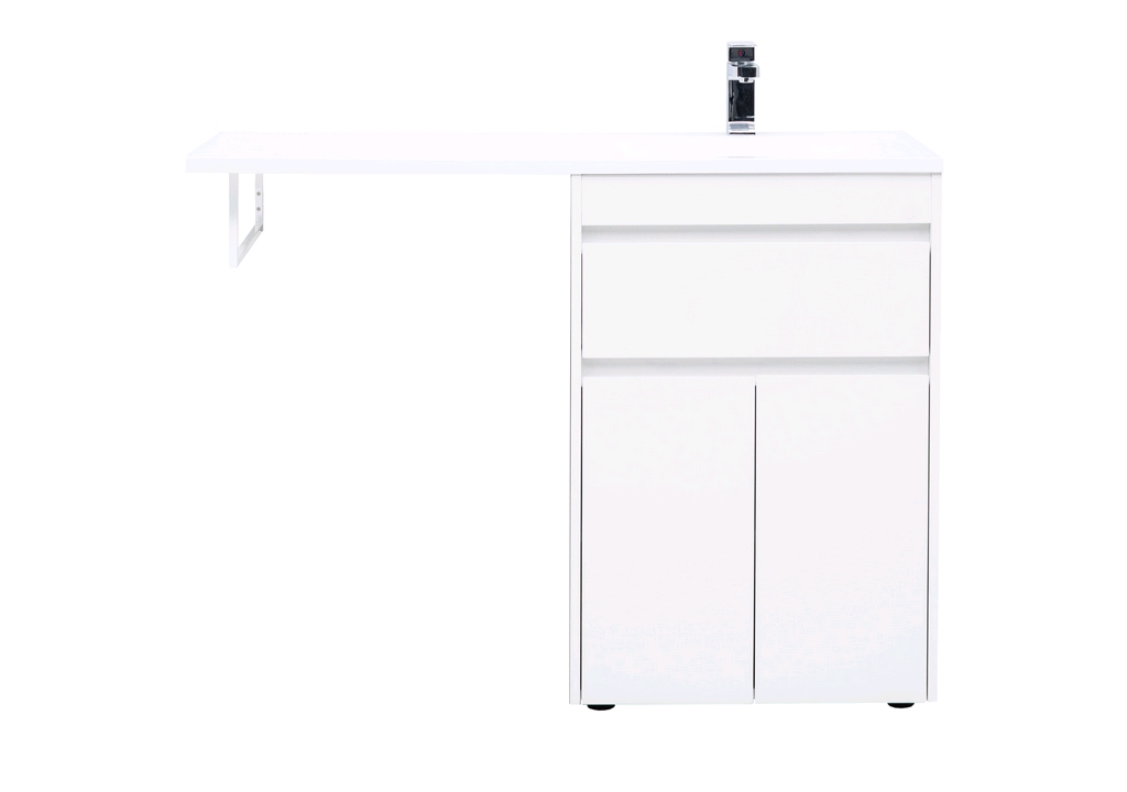 Тумба с раковиной Aquanet Токио 120 R белый (напольная, 1 ящик, 2 дверцы) 0023774500235500 - Вид №5